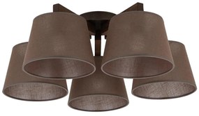 Brilagi - Felületre szerelhető LATTE mennyezeti csillár 5xE27/15W/230V fenyő/barna