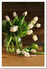 Poszterek keretben 40x60 Tulipán csokor Váza