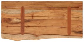 tömör akácfa téglalap alakú fali polc 60 x 30 x 2,5 cm