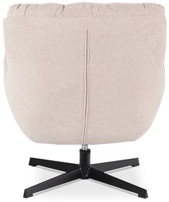 Fotel Wypoczynkowy Obrotowy REAL Kremowy