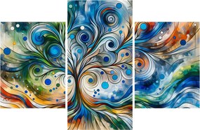Kép – Színes energikus fa (90x60 cm)