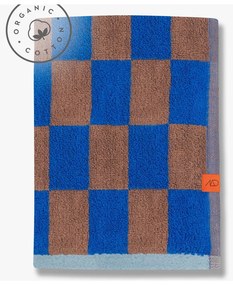 Kék-barna organikus pamut fürdőlepedő 70x133 cm Retro – Mette Ditmer Denmark