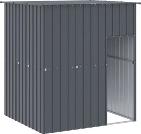 vidaXL antracit horganyzott acél kutyakennel tetővel 165x153x181 cm