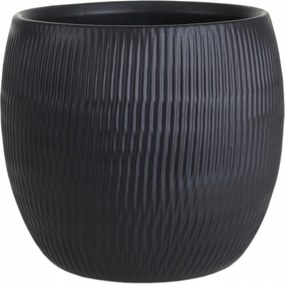 Cermax Fedő 13 cm antracit matt, kerek kerámia kaspó