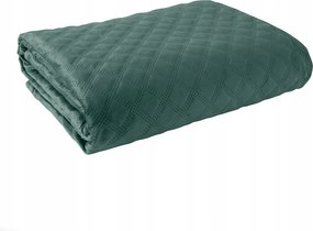 Dekoratív ágytakaró Velvi 220x240 cm Smaragdzöld