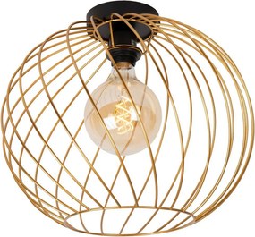 LUCIDE 21128-40-02 DANZA Vintage Mennyezeti Lámpák Fekete, Arany E27 IP20