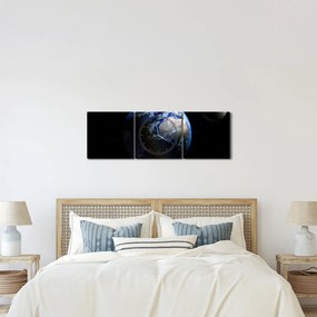 A Föld bolygó képe (órával) (90x30 cm)