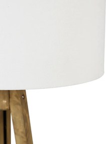 Rusztikus állvány vintage fával és fehér árnyékolóval 50 cm - Tripod Classic