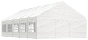 fehér polietilén pavilon tetővel 11,15 x 5,88 x 3,75 m
