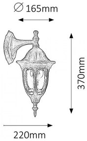 Kültéri Fali Lámpa Antik Arany MILANO RABALUX-8371