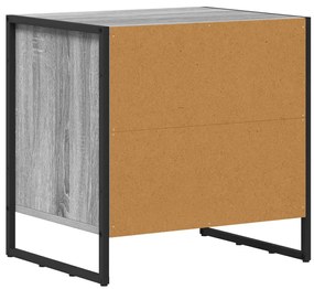 vidaXL Éjjeli asztal 2 pcs Szürke Sonoma 50 x 39.5 x 50 cm Faanyag