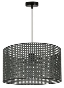 Duolla - Csillár zsinóron ROLLER RATTAN 1xE27/15W/230V átm. 45 cm fekete