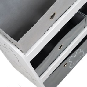 Fehér-szürke játéktároló 63,5x29,5x60 cm Miffy – Roba