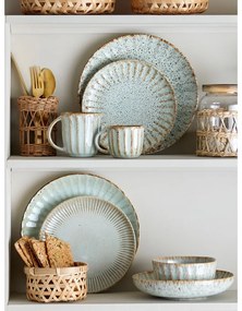 Kőedény étkészlet 12 db-os Fleur – Bloomingville