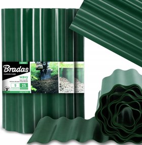 Kerti Gyepszegély 25 cm 18 m Hullámos Műanyag Rugalmas Us-p