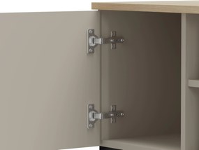 Cipőtároló (cipősszekrény) Demandaron (taupe + silverjack tölgy) . 1116806