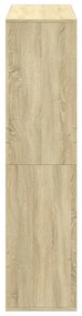 sonoma tölgy színű szerelt fa könyvespolc 100 x 33 x 135 cm