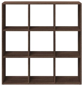 barna tölgy szerelt fa elválasztó könyvespolc 102x29x103,5 cm