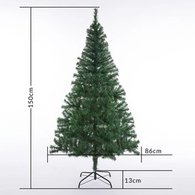 Casaria® Műkarácsonyfa 150 cm + fénylánc