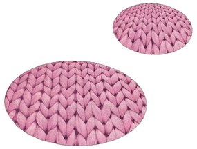 Rózsaszín fürdőszobai kilépő szett 2 db-os ø 60 cm – Mila Home