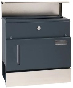 Postaláda BK 932 III, csővel és ablakokkal, antracit