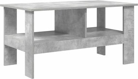 vidaXL Dohányzóasztal Beton Szürke 90 x 50 x 45 cm Faanyag