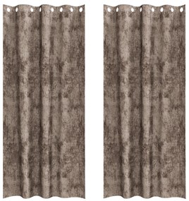 Bársony Függönyök 2 db Szemfüggönyökkel Kávé 225x140 cm