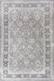 Nappali szőnyeg 160x235cm, zsenília mintás hagyományos szürke lapos szövésű