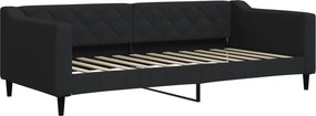 vidaXL fekete szövet kanapéágy 90 x 200 cm