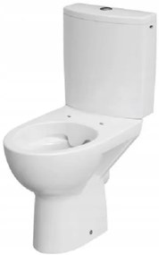 Cersanit Parva CleanOn, kombi WC öblítéssel 3 / 5l, vízszintes lefolyó, vízellátás oldalról és antibakteriális ülőke hőre keményedő, fehér, K27-063
