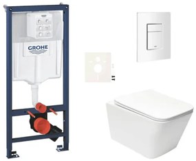 Függesztett WC-készlet könnyű falakhoz / előfalra szerelhető SAT Infinitio SIKOGRSIN12SCSH0