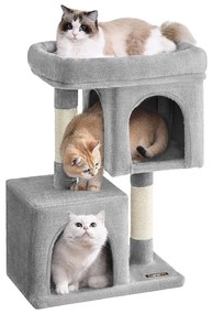 Kaparófa macskáknak, 74 cm-es macskatorony, M-es méret, világosszürke