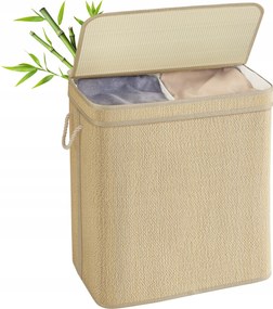 Szabadonálló szennyestartó kosár Songmics 130l bézs