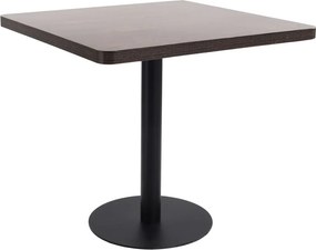 vidaXL sötétbarna MDF bisztróasztal 80 x 80 cm