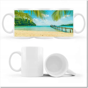 Bögre fényképpel Trópusi tájkép