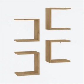 4 db BASE barna fali polc szett