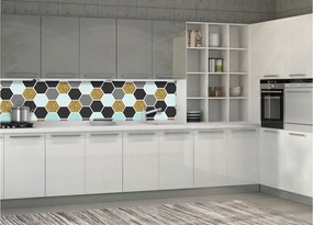 Fotótapéta flizelin Arany hatszögek Ragyogás Geometrikus stílus 250x60 +ragasztó