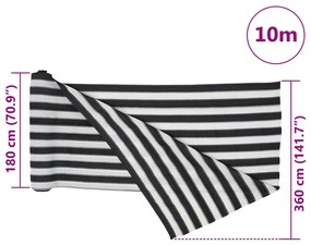 antracitszürke és fehér HDPE belátásgátló háló 3,6x10 m 75 g/m²