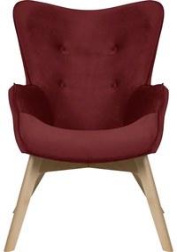Piros bársony fotel Niko – Ropez