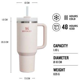 Világos rózsaszín termosz 1,18 l Quencher H2.O FlowState – Stanley