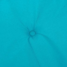 4 db türkizkék szövet alacsony háttámlájú székpárna