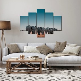 Kép - Elefántok indulása (150x105 cm)