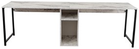 Íróasztal Twin Study Desk - Freesia Marble, Fekete