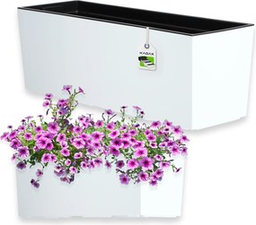 Virágtartó Erkélydoboz Betéttel Virágágyás Korlát 19x56cm