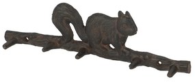 Öntöttvas mókusos akasztó, 5 fogassal, 36 cm