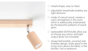 Ludwik fa mennyezeti lámpa - Nice Lamps