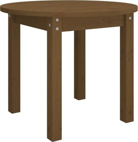 vidaXL mézbarna tömör fenyőfa dohányzóasztal Ø 55 x 45 cm