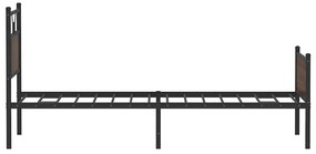 barna tölgy színű szerelt fa ágykeret matrac nélkül 80x200 cm