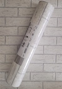 Tapéta Minta Fehér-szürke Tégla Kő Fal 3D Hatás