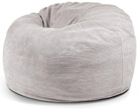 Világosszürke kordbársony babzsákfotel Om 110 – SLOWDOWN